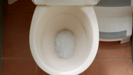 Mann,-Der-Haushaltstoilettenschüssel-Reinigt