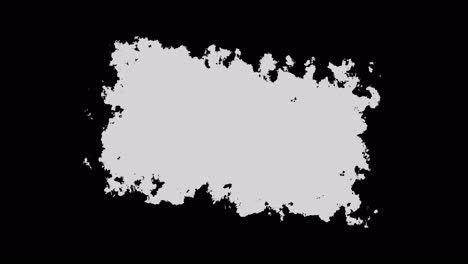 Black-and-white-background-footage-of-a-white-square-splatter-texture-moving-around-with-bouncy-movement