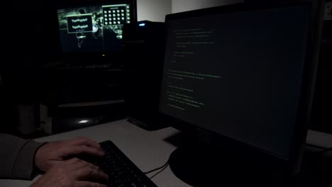 Computerhacker,-Der-Code-Eingibt