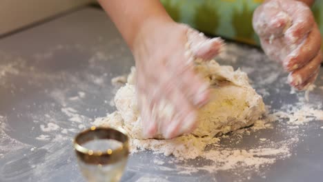Kneading-dough-with-hands-for-empanadas