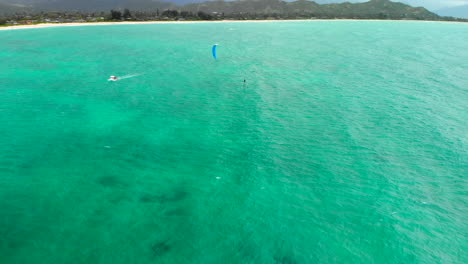 Aerial-of-Kite-Boarder-in-Kailua-Bay