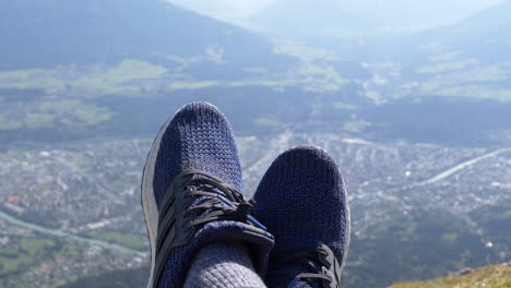 Blue-Running-Shoes-looking-out-over-Innsbruck