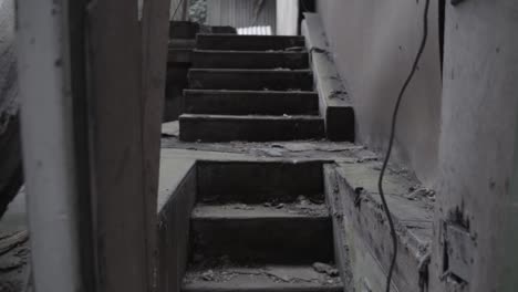 Walking-toward-apocalyptic-abandoned-stairs-POV