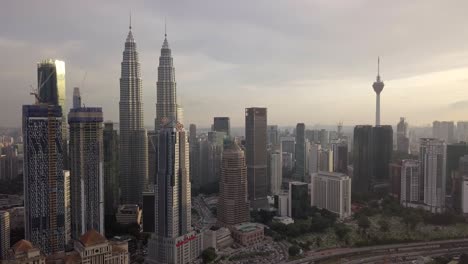 AERIAL:-Kuala-Lumpur-Skyline-in-Malaysia
