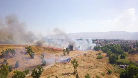 Aerial-Shot-of-Forest-Fire-Accident-in-Northern-Israel-During-the-Summer-03