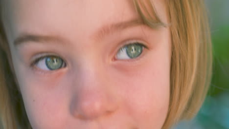 Close-up-portrait-of-a-beautiful-little-girl-with-one-eye-that-is-both-blue-and-brown