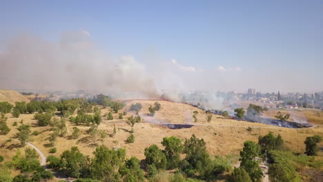 Toma-Aérea-Del-Accidente-De-Incendio-Forestal-En-El-Norte-De-Israel-Durante-El-Verano-06