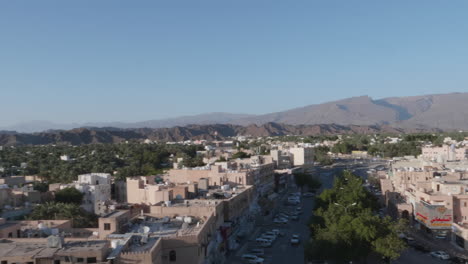 Panorama-De-Nizwa-Desde-El-Fuerte,-Omán