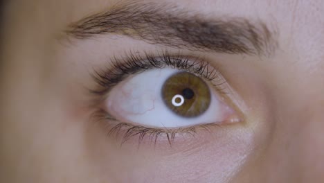 Close-up-of-Woman-Eye-with-Anxious-and-Fast-Movements-with-Panic