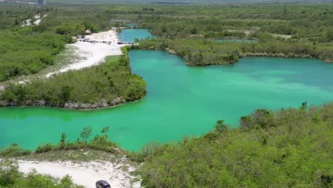 Scenic-shot-in-blue-lake-cap-cana-an-ideal-place-to-enjoy-with-the-whole-family