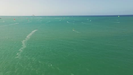 Drone-flight-seeing-the-number-of-Kitesurfers-who-practice-this-sport-on-the-beaches-of-Cabarete