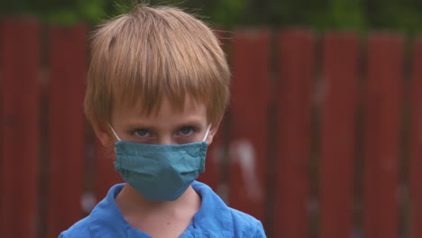 Portrait-of-a-little-boy-wearing-a-face-mask-to-protect-against-covid-19-coronavirus