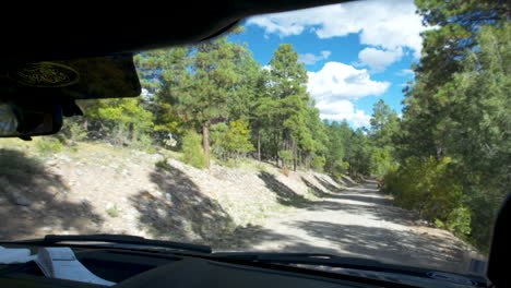Punto-De-Vista-Conduciendo-En-Las-Montañas-De-Nuevo-Mexico