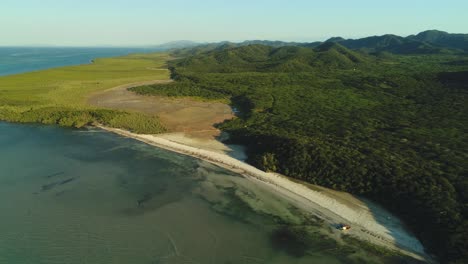 Blick-Auf-Die-üppige-Vegetation-Am-Strand-Von-Popa,-Dominikanische-Republik