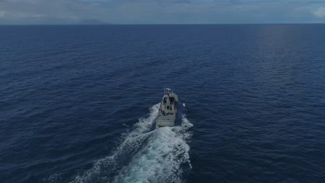 Coast-guard-patrol-boat.-Aerial-circling
