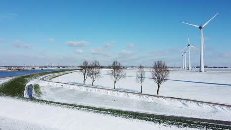 Wind-turbines-in-a-winter-landscape