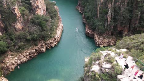 Cinematic-drone-footage---flying-sideways-over-the-river-showing-a-mountains-at-minas-gerais-in-Brazil