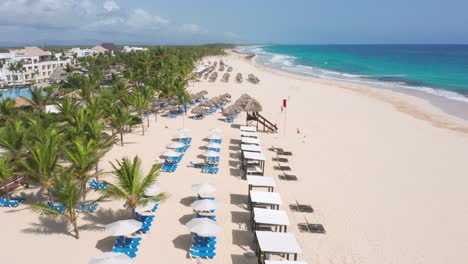 Flying-over-Hard-Rock-Hotel-seafront-at-Punta-Cana-in-Dominican-Republic