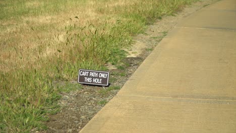 Pull-Out-From-Golf-Cart-Indicator-Sign-on-Golf-Course