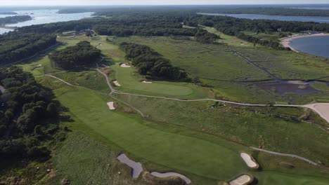 Flying-over-a-golf-course-in-Massachusetts