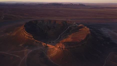 Antenne:-Sonnenuntergang-In-Der-Sahara-Wüste