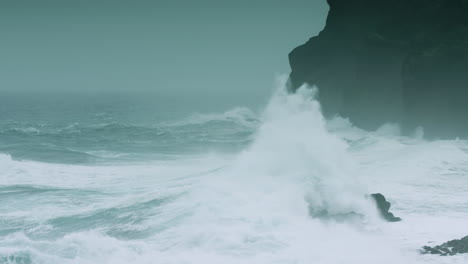 Dramatic-stormy-seas-around-Faial-Island,-Azores
