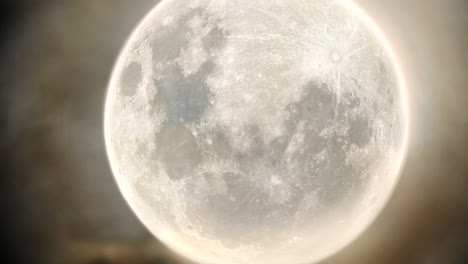 Super-Full-Moon-4K-Zoomed-in,-Surface-pan-across