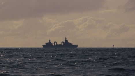 Navy-warship-patrolling-the-coastline-on-a-cold-cloudy-dull-day