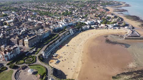 Broadstairs-Kent-seaside-town-and-beach-high-drone-aerial-view