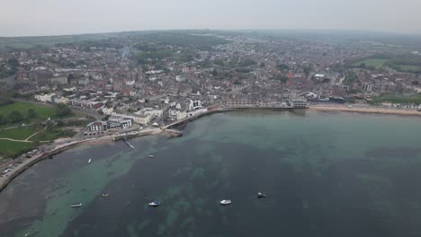 Swanage-Dorset--town-UK-high-drone-aerial-view