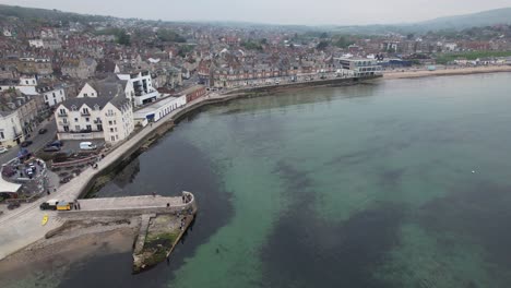 Swanage-Dorset-town-and-seafront-UK-drone-aerial-view