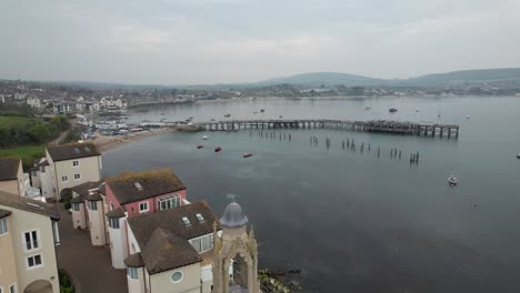 Wellington-Clock-Tower-Swanage-Dorset-UK-drone-aerial-view