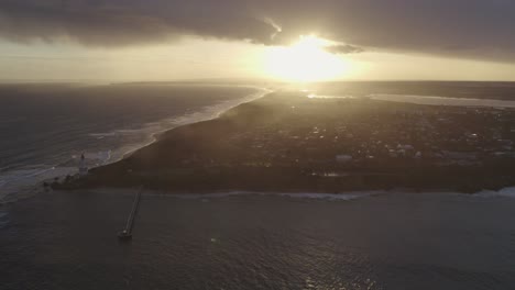 Offshore-aerial-view-of-Point-Londsdale-in-he-late-afternoon