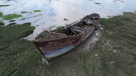 Shipwreck-River-Medway-Kent-Uk-Drohne-Luftaufnahme