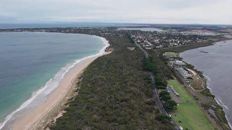 Aerial-view-over-the-Queenscliff-nature-reserve-looking-towards-Point-Lonsdale