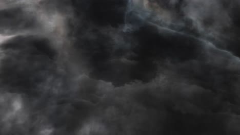 Cumulonimbus-Wolken-Sind-Am-Dunklen-Himmel,-Gewitter