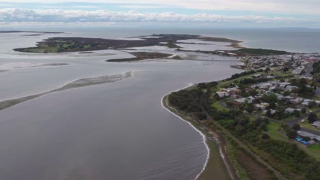 Aerial-view-near-Queenscliff-looking-towards-Swan-Island