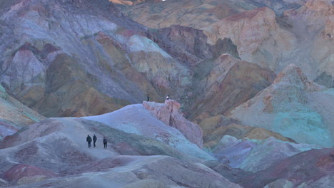 People-hike-on-Artist's-Palette-in-Death-Valley-National-Park