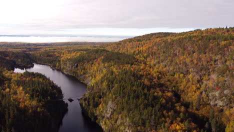 Drone-Aerial-view-of-Aiguebelle-National-Park-Fall