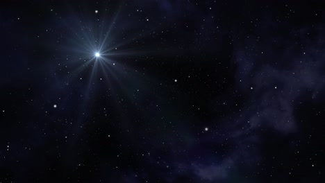 Luz-De-Estrellas-Brillantes-Y-Humo-En-El-Universo