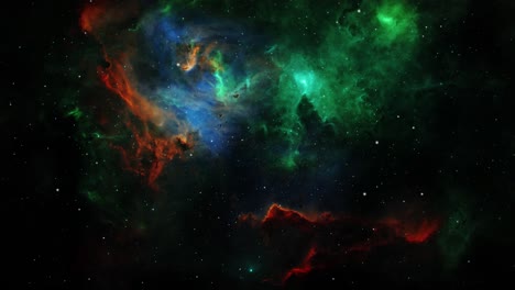 Grüner-Nebel-Im-Universum-Und-In-Den-Sternen
