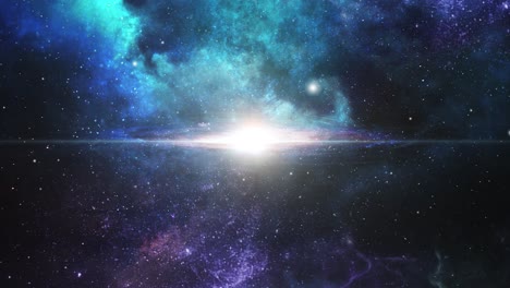 Una-Galaxia-Flotando-En-El-Universo-Con-Nebulosa