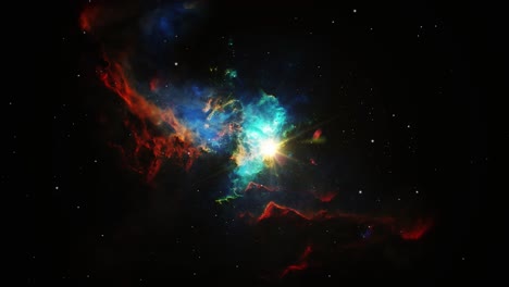 Estrella-Brillante-Con-Fondo-De-Nebulosa-En-El-Espacio
