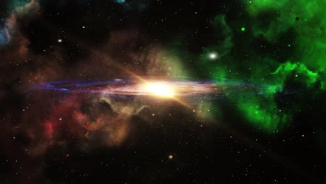 Una-Galaxia-Flotando-En-El-Espacio-Repleto-De-Estrellas-4k