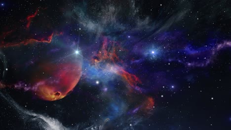 a-planet-and-nebula-in-the-universe