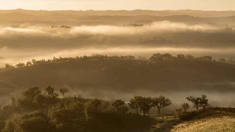 Stunning-cinematic-timelapse-of-flowing-mist-across-Alentejo-hills