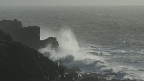 Stunning-cinematic-shot-of-big-waves-battering-the-cornish-coast