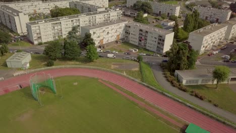 Frankreich,-Rund-Um-Paris,-Ansicht-Von-Vorortblöcken-Per-Drohne