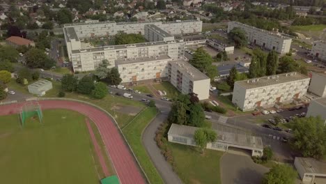 France,-Around-Paris,-View-of-suburbs-blocks-by-drone