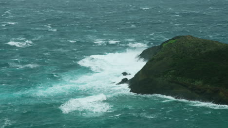 Stormy-Azorean-coastline-detail,-from-Monte-da-Guia,-Horta,-Azores